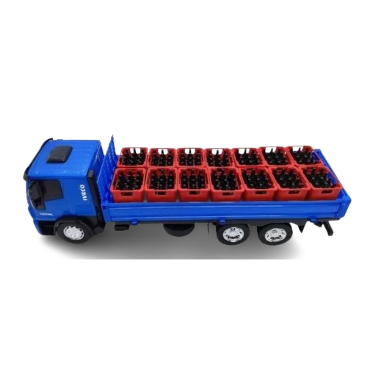 Brinquedo Caminhão De Bebidas Iveco Dropside Azul - Usual Brinquedo Caminhão De Bebidas Iveco Dropside Azul - Usual